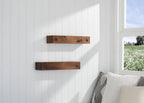 DRAKESTONE Farmhouse Floating Shelf w/ Clavos, 2-Pack - Walnut