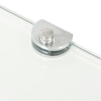 vidaXL Wall Corner Shelf Floating Corner Shelf Display Shelf Tempered Glass