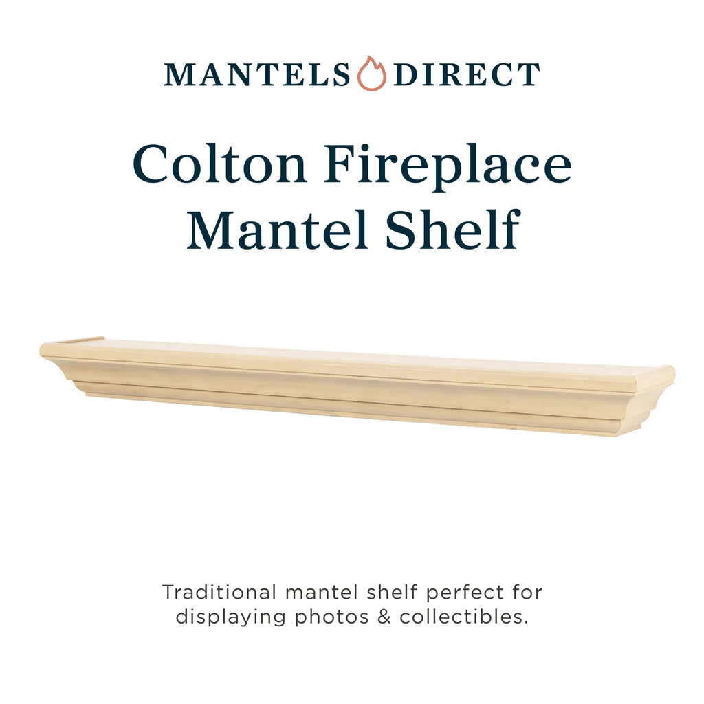 Mantels Direct Colton 60" Floating Wood Fireplace Mantel Shelf - Unfinished