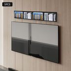 Set of 5 Video Game Rack,Wall Mount CD DVD Storage Shelf, 34 Inch Media Storage Rack Metal Floating Shelf Black,CD Rack