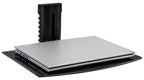 Mount-It! Floating Wall Mounted Shelf Bracket Stand 1 Shelf Tinted Tempered Glass Black