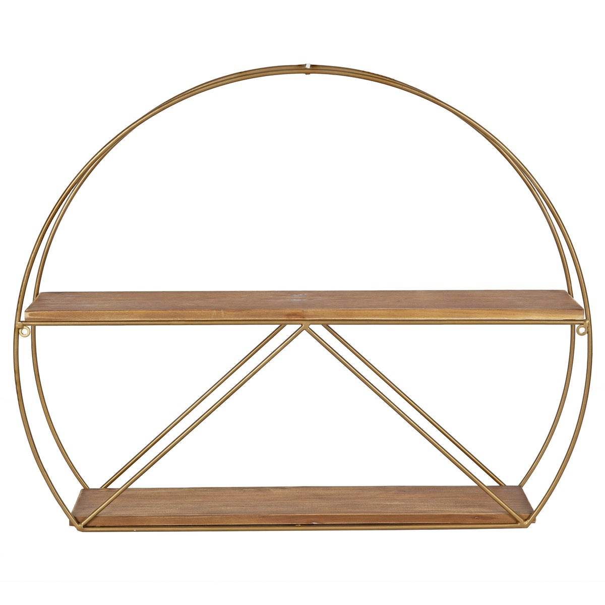 Kate and Laurel C-Shape Floating Shelves, 5.12" x 25.98", Brown