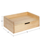 Kate and Laurel Kitt Modern Floating Wall Shelf, 18 x 6.5 x 12, Natural, Wood Shelf For Storage and Display