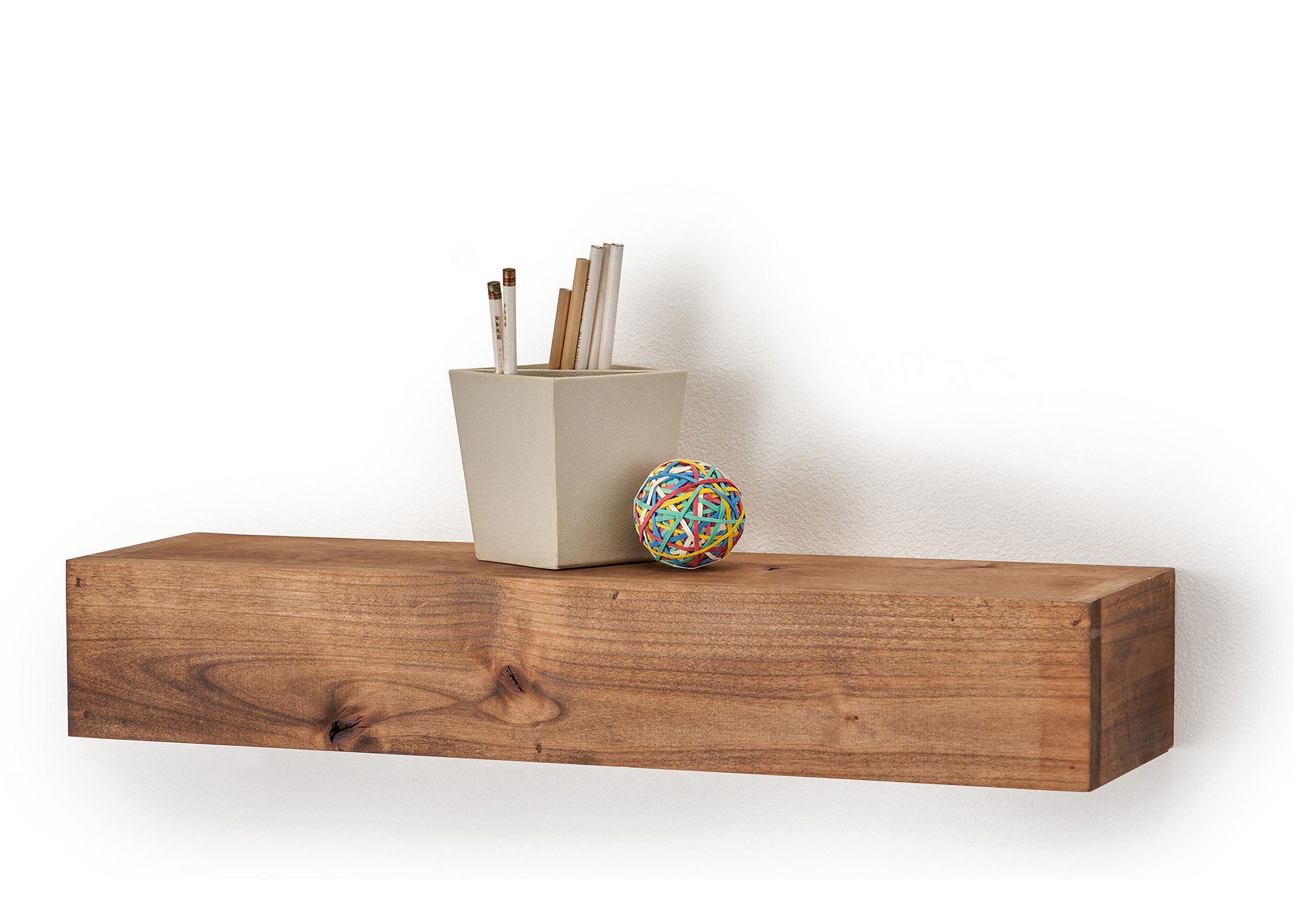 DRAKESTONE Farmhouse Floating Shelf - Walnut