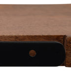 Mango Wood Floating Shelves for Living Room Decor - Modern Wall Display for Entryway - Storage Shelves for Bedroom - Set of 3, 18", Brown