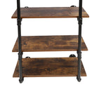 Industrial Pipe Shelving Wall Mounted Rustic Metal Floating Shelves, Steampunk Real Wood Book Shelves For A Living Room, Supermarket, Bedroom