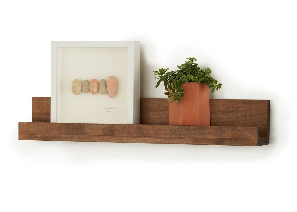 DRAKESTONE Floating Book and Display Shelf (3-Pack) - Walnut
