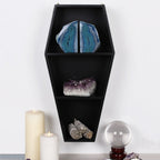 Ebros Gift 4.75” x 19.5” Black Coffin Floating Shelf