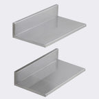 VEVOR 2PCS 16" x 8.6" Wall Mounted Stainless Steel Shelf,44 lbs Load Capacity Wall Mount Floating Shelving for Restaurant, Kitchen, Bar, Home, and Hotel