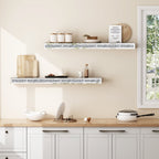 SHYFOY 48" Fireplace Mantel Mirrored Floating Shelf with Faux Diamond Inlay Accent Shelf for Wall Decor