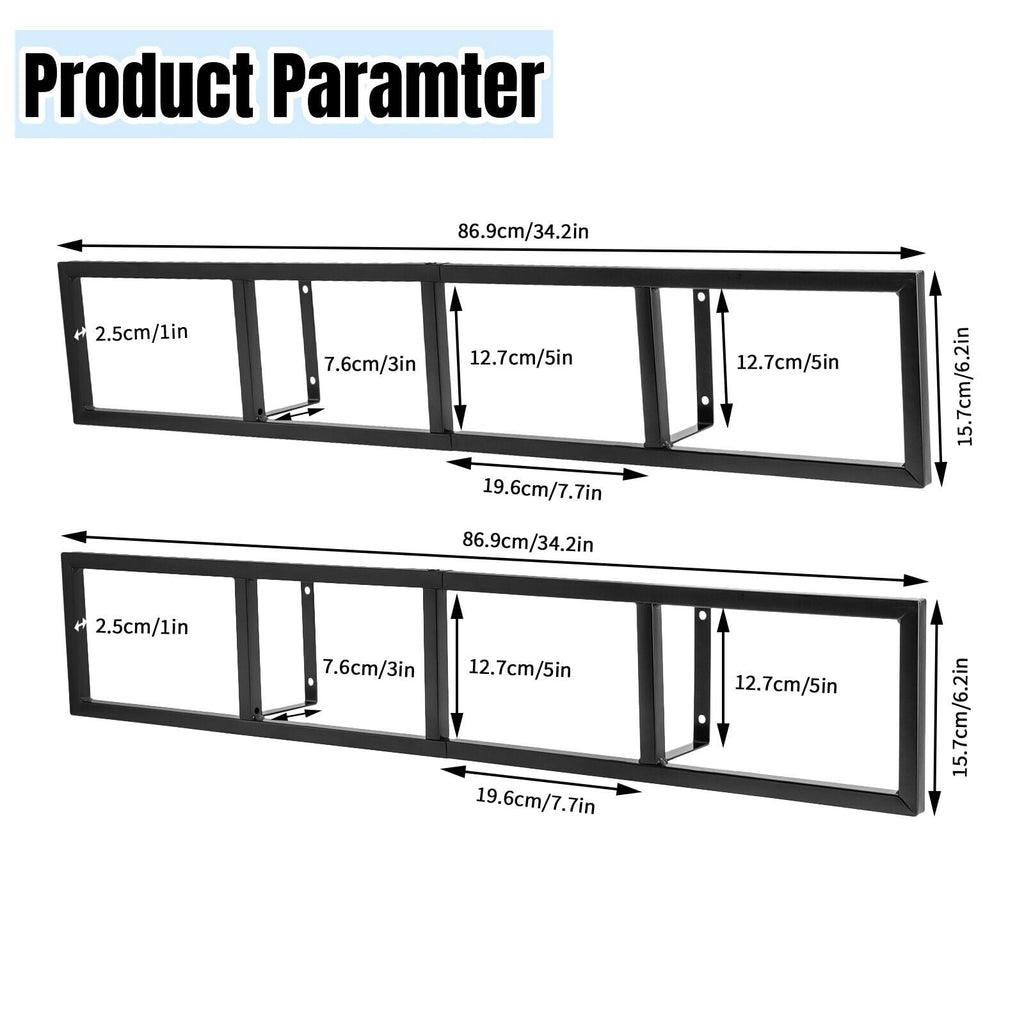 2x Home CD Rack Large Wall Mount Floating Shelf  CD DVD Rack Media Storage Organizer Shelves
