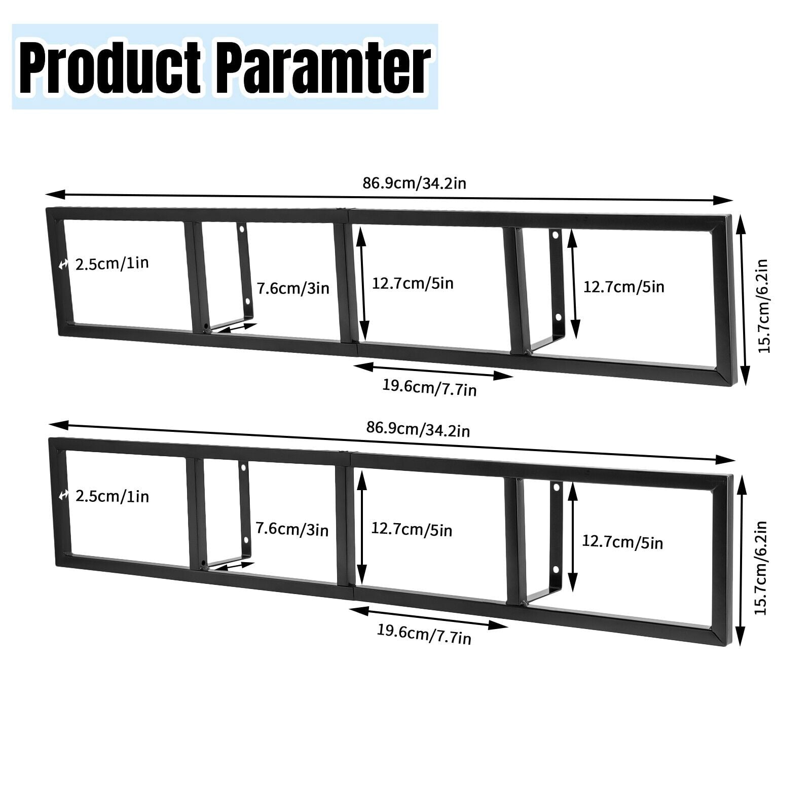 2x Home CD Rack Large Wall Mount Floating Shelf  CD DVD Rack Media Storage Organizer Shelves