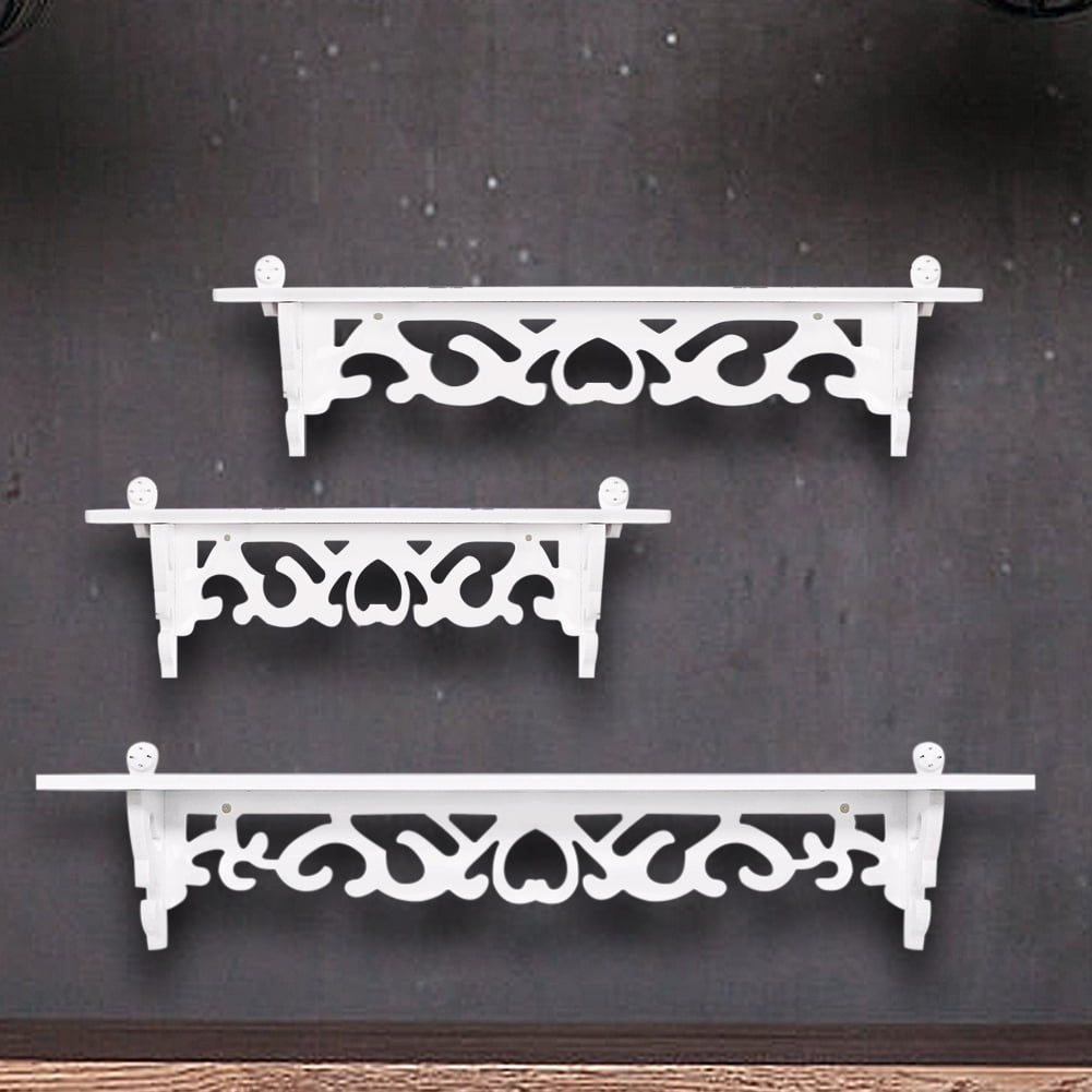 YLSHRF Display Wall Shelf, Wall Shelves,Set of 3 Shabby Floating Wall Shelves Bookshelf Display Wall Shelf Storage Rack