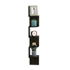 Furinno FR16122EX 5 Tier Wall Mount Floating Radial Corner Shelf, Espresso