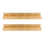 Kate and Laurel Rectangle Floating Shelves, 24", Gold