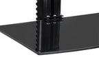 Mount-It! Floating Wall Mounted Shelf Bracket Stand 1 Shelf Tinted Tempered Glass Black