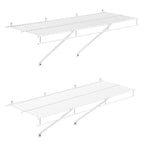 KFFKFF Wire Shelf Kit, 3 ft, Set of 2, Wall-Mounted Storage Shelves, Durable Carbon Steel Floating Shelves with Protective Coating, Ideal for Closet, Bedroom, Living Room, Office