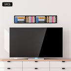 Set of 5 Video Game Rack,Wall Mount CD DVD Storage Shelf, 34 Inch Media Storage Rack Metal Floating Shelf Black,CD Rack