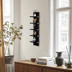 5 Tier Wall Shelf Unit, Black Wall Shelf, Multifunctional Display Floating Shelf, Bedroom and Home Decor Organizer