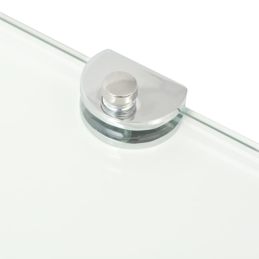 vidaXL Wall Corner Shelf Floating Corner Shelf Display Shelf Tempered Glass