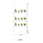 3-Tier Window Plant Shelves 16 Inch, Acrylic Adjustable Hanging Floating Shelf, Window Sill Extender for Indoor Plants