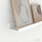 Floating Wall Shelves Set of 3, 36 inch Mounted Picture Ledge Shelf with Lip for Bathroom, Living Room, Kitchen, White