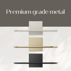 Command Decor Metal Wall Shelf, Matte Black, Holds 5 lbs, 1 Shelf, 8 Large Adhesive Strips