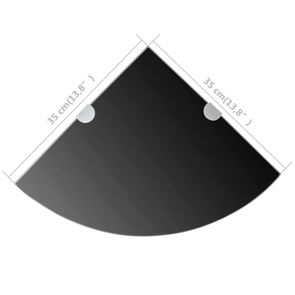 vidaXL Wall Corner Shelf Floating Corner Shelf Display Shelf Tempered Glass