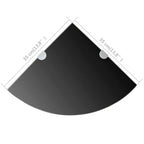 vidaXL Wall Corner Shelf Floating Corner Shelf Display Shelf Tempered Glass