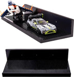 BrickMaster Displays 16 x 16-Inch 1-Tier Floating Shelves - Lego Display Shelf, Black 2-Pack
