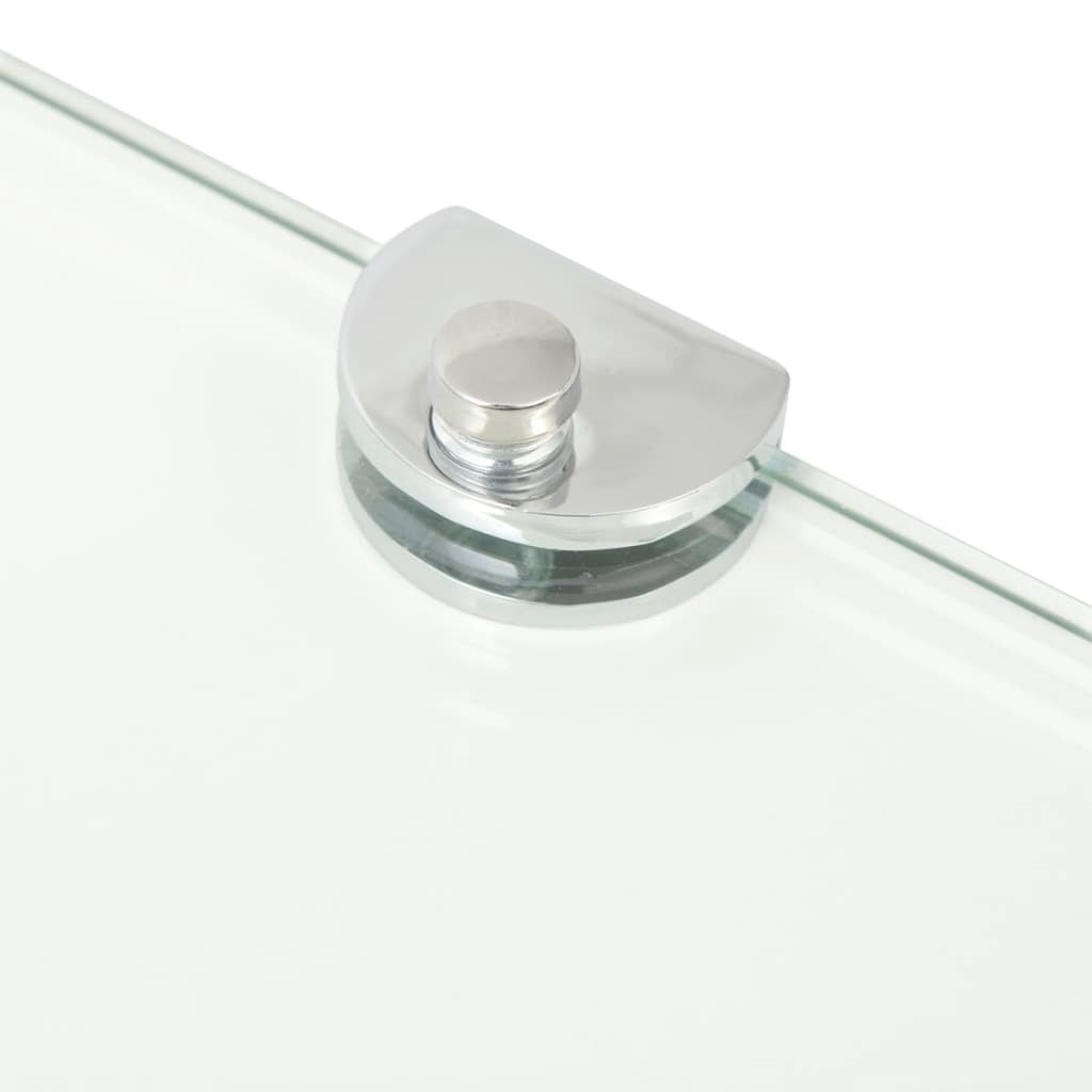 vidaXL Wall Corner Shelf Floating Corner Shelf Display Shelf Tempered Glass