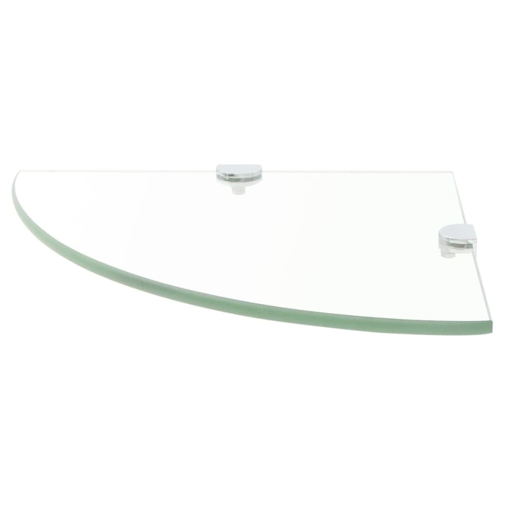 vidaXL Wall Corner Shelf Floating Corner Shelf Display Shelf Tempered Glass