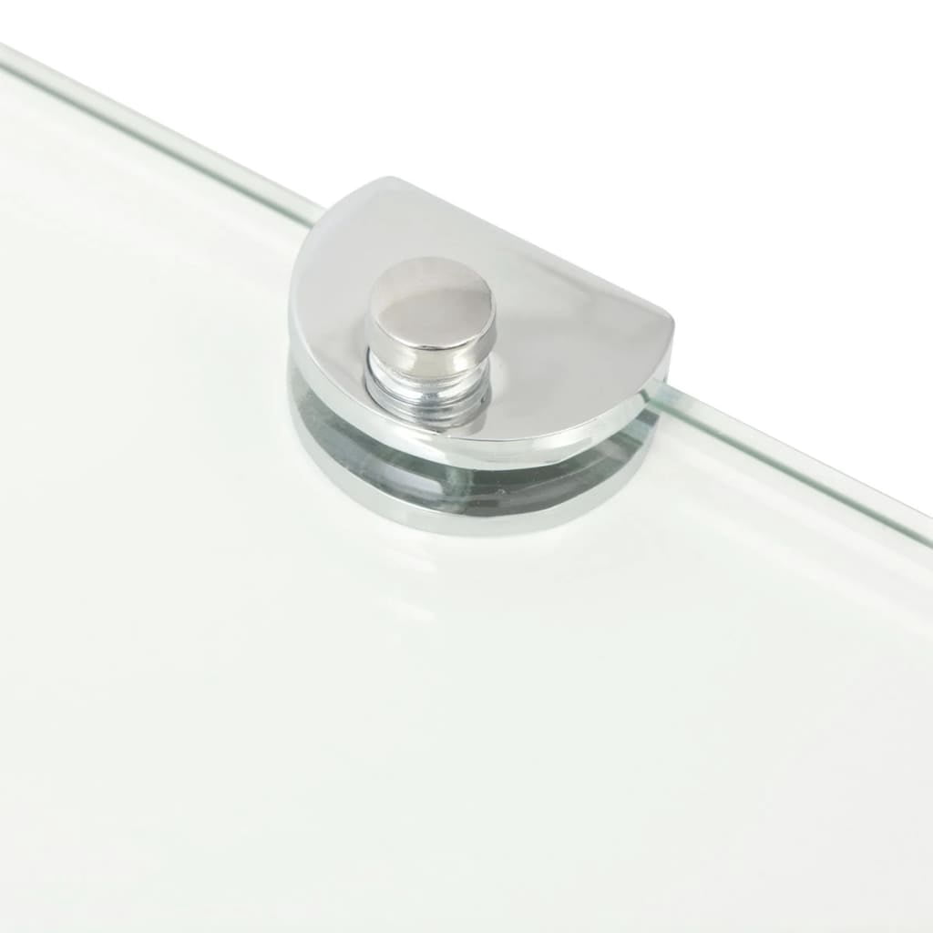 vidaXL Wall Corner Shelf Floating Corner Shelf Display Shelf Tempered Glass