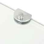 vidaXL Wall Corner Shelf Floating Corner Shelf Display Shelf Tempered Glass
