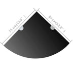 vidaXL Wall Corner Shelf Floating Corner Shelf Display Shelf Tempered Glass