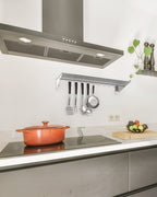 M optimized Commercial NSF Stainless Steel Shelf Wall Mount Floating Hanging Rack for Storage and Organization with S Hooks for Home Kitchen, Restaurant & Hotel