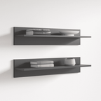 Fly Type-MX Wall Mounted Floating 2 Piece Shelf Set