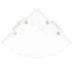 vidaXL Wall Corner Shelf Floating Corner Shelf Display Shelf Tempered Glass