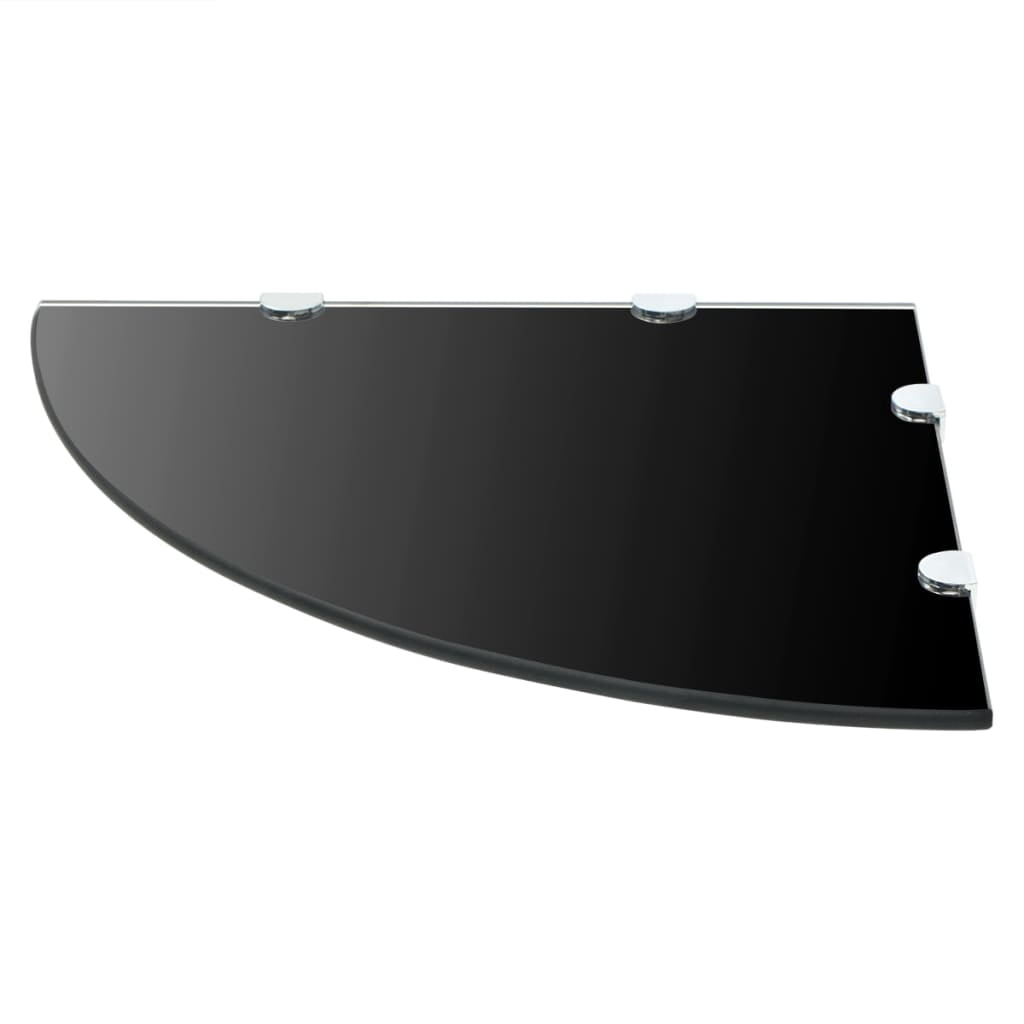 vidaXL Wall Corner Shelf Floating Corner Shelf Display Shelf Tempered Glass