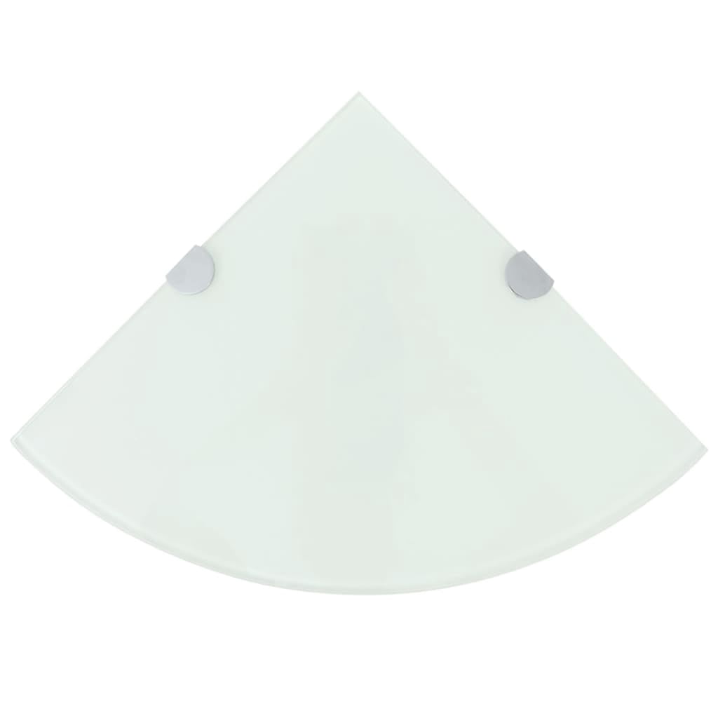vidaXL Wall Corner Shelf Floating Corner Shelf Display Shelf Tempered Glass