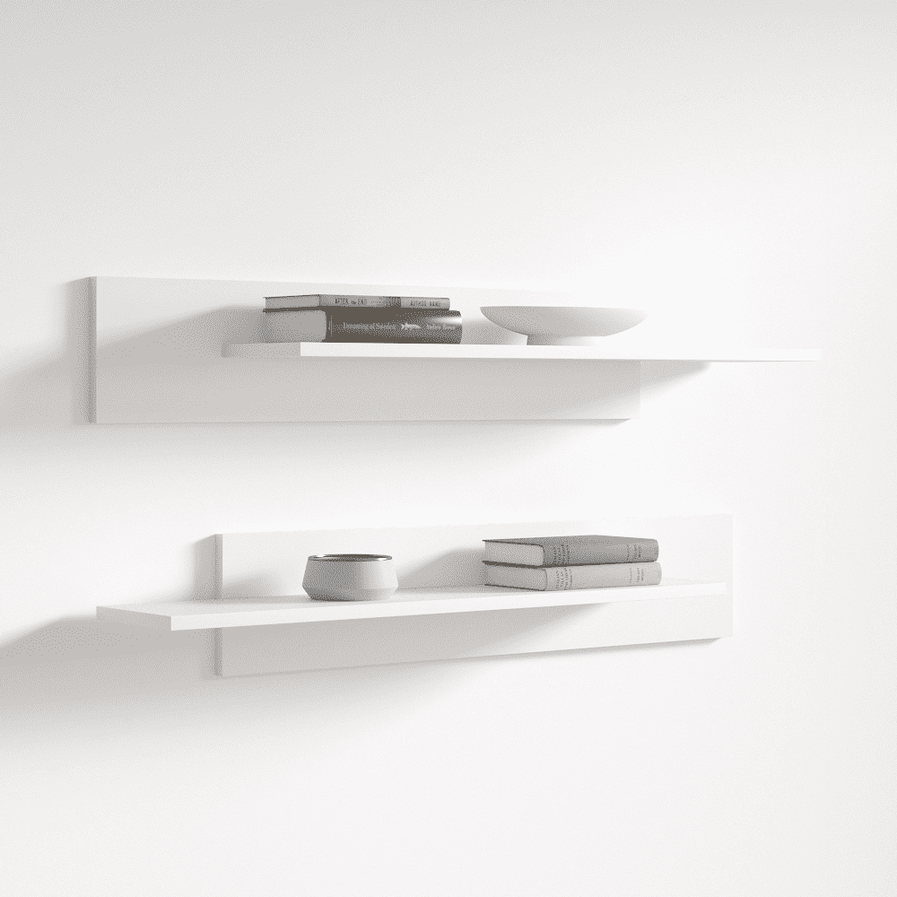 Fly Modular Wall Mounted Floating Shelf (Type-MX) White
