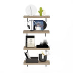 Furinno TANNA 22-Inch Wall Mounted Floating Display Shelves in Natural Set of 4