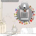 For Toniebox Creative Bear Children's Magnetic Floating Shelf and for Tonies for 30-48 Figures - Wall Shelf for The Music Box - for Playing and Collecting - for Children's Baby Rooms (Grey)