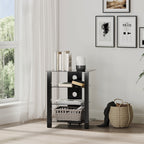 FITUEYES Metal Floating Shelves, 23.6" x 17.9", Black