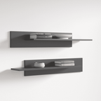 Fly Type-MX Wall Mounted Floating 2 Piece Shelf Set