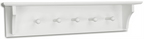 Ballucci Wall Coat Rack Shelf, Entryway Floating Shelf Rack, 5 Pegs, 24", White