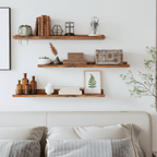 Floating Shelves Set of 3, 36 inch Wall Mounted Picture Ledge Shelf for Home, Office, Bedroom, Living Room, Kitchen Decor, Brown