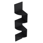 Lisonu Modern 4-Tier Wall Shelf, Black Vertical Floating Bookshelf for Living Room, Space-Saving Display Shelf, Engineered Wood