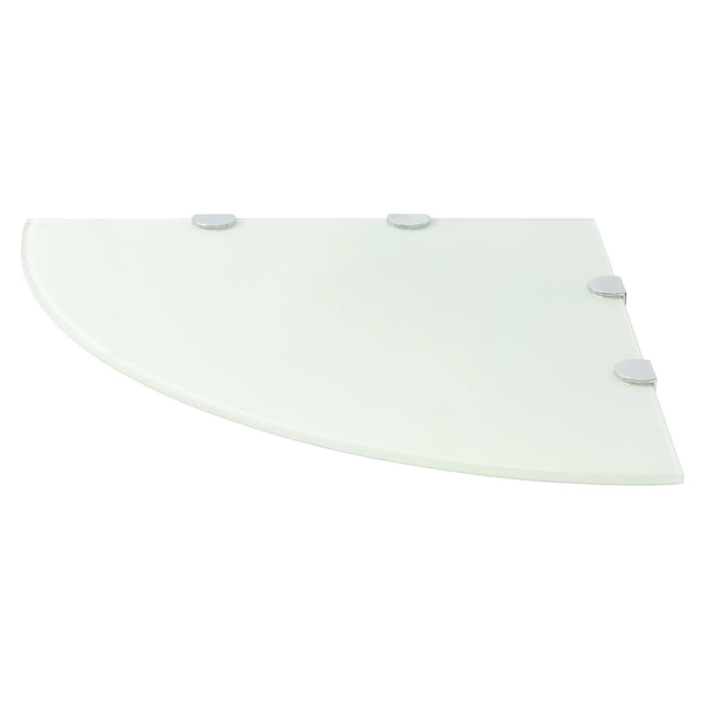 vidaXL Wall Corner Shelf Floating Corner Shelf Display Shelf Tempered Glass