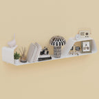 Sttoraboks Floating Shelves, Wall Shelf, Set of 3 Wall Mounted Metal Shelves with DIY Design for Wall Storage,White